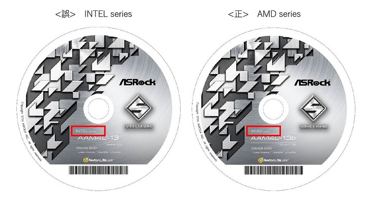 製品付属のドライバCD表記