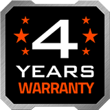 4 YEARS WARRANTY ロゴ