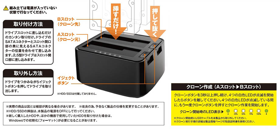 組み立て方法・クローン作成について