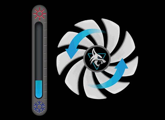 ファンと温度計のイメージ