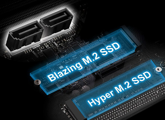 M.2 SSDとSATAポートのイメージ