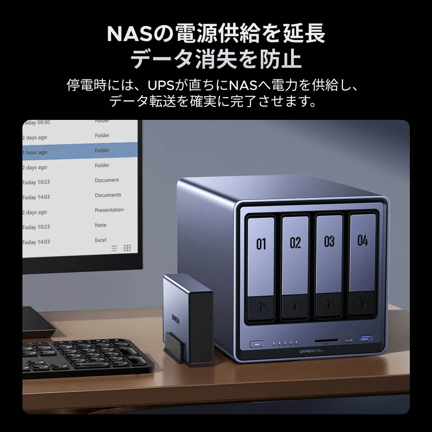 US3000 (45615) | US3000 (45615) | UGREEN NAS用 120W 12000mAh UPS