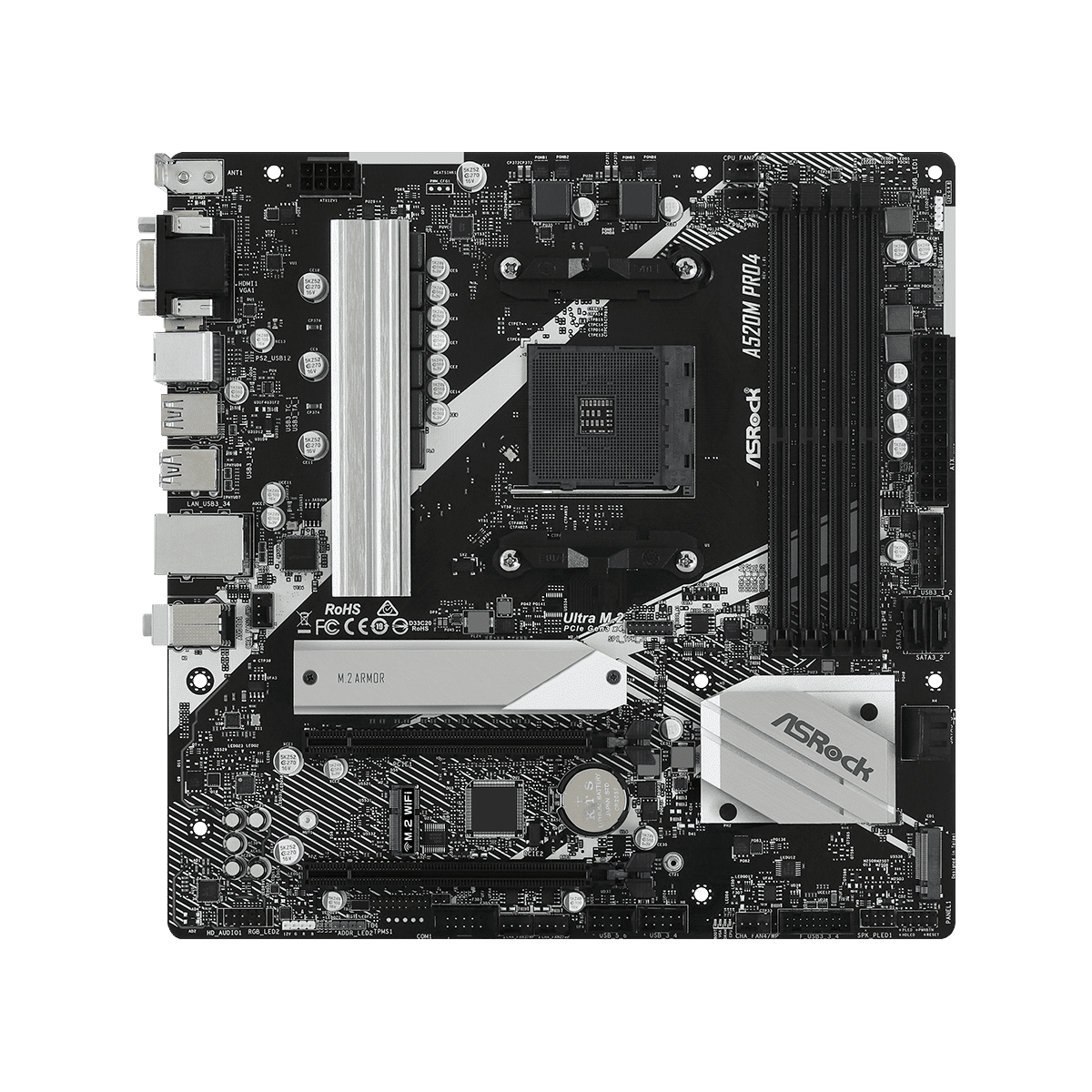 A520M Pro4 | ASRock(アスロック) Socket AM4 AMD A520 MicroATX 