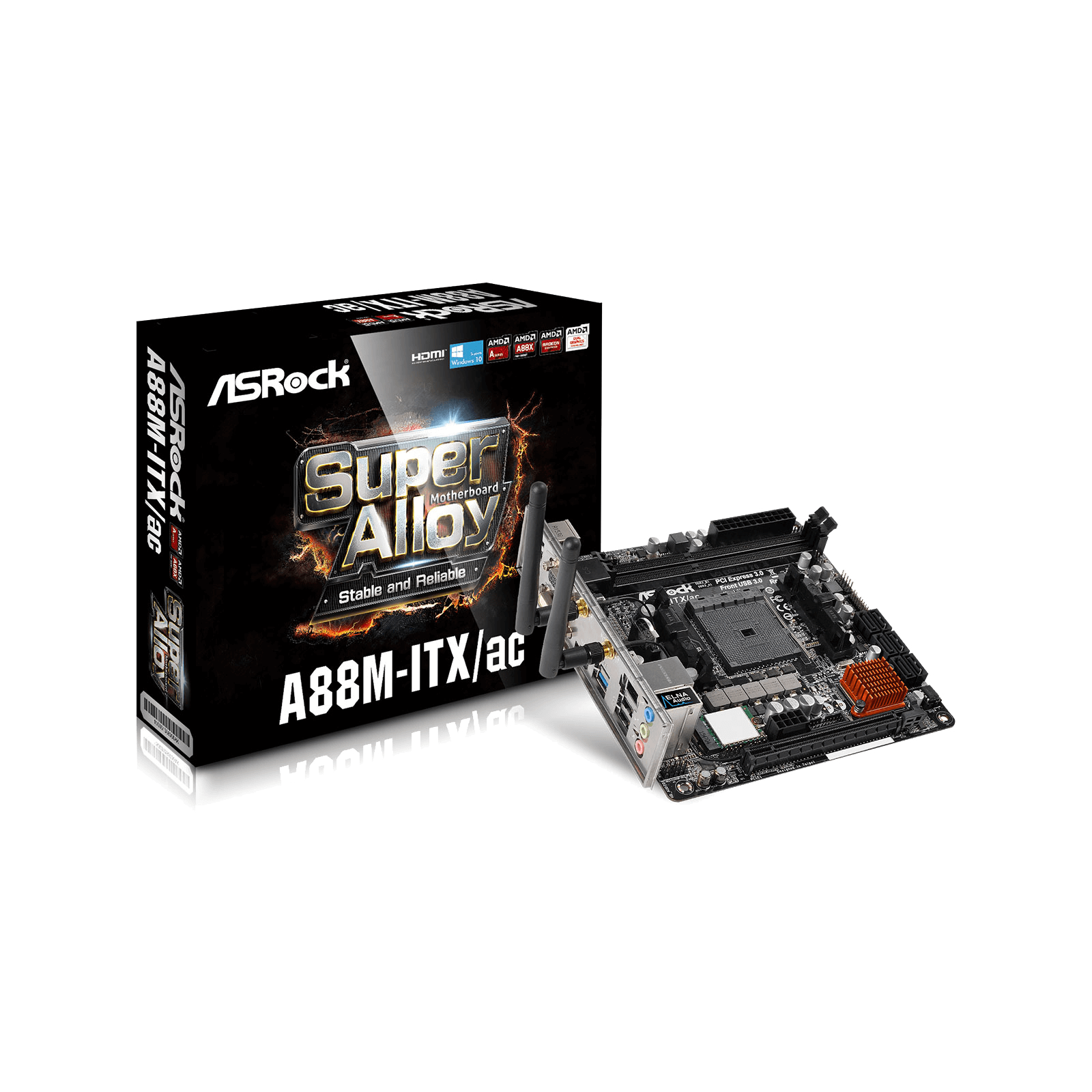 A88M-ITX/ac | ASRock(アスロック) FM2+/FM2 A88X Mini-ITX