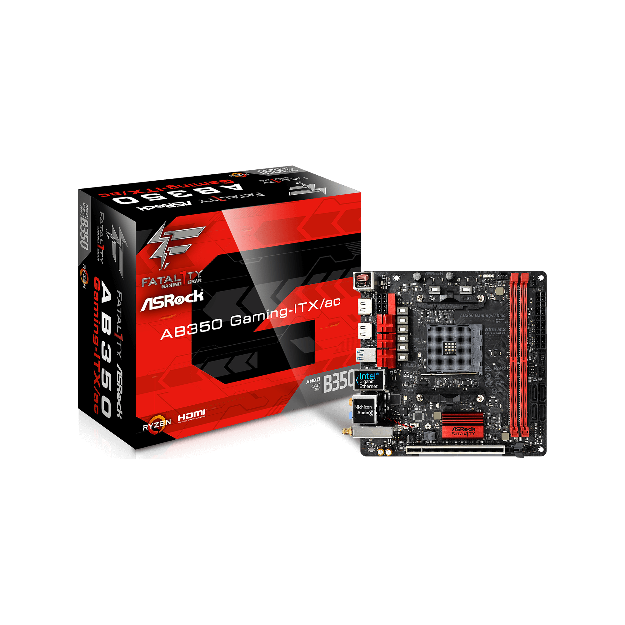 AB350 Gaming ITX ac ASRock SocketAM4 AMD B350 Mini ITX CFD CFD Sales INC