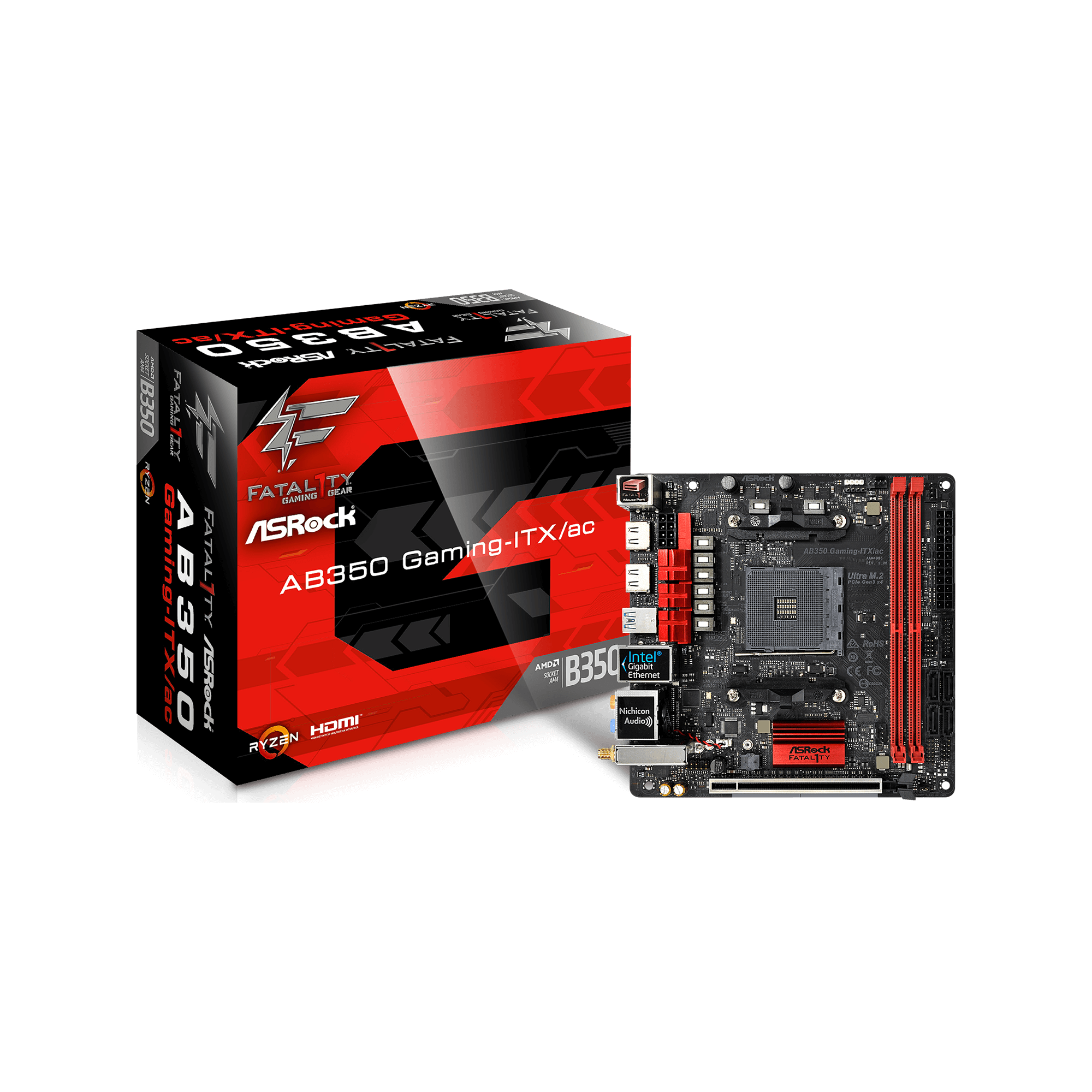 AB350 Gaming-ITX/ac | ASRock(アスロック) SocketAM4 AMD B350 Mini-ITX マザーボード | CFD販売株式会社 Sales INC.