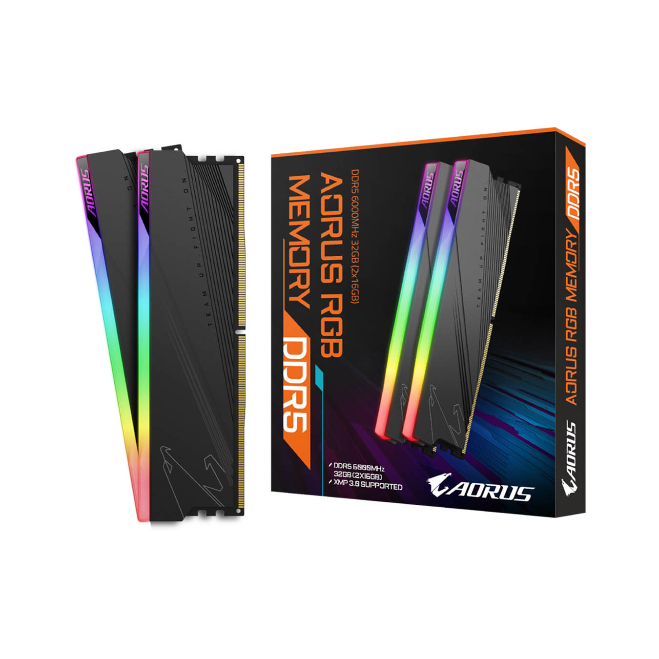 GIGABYTE DDR5-6000 デスクトップ用メモリ 16GBx2 (ARGB、ヒートシンク搭載) ARS32G60D5R