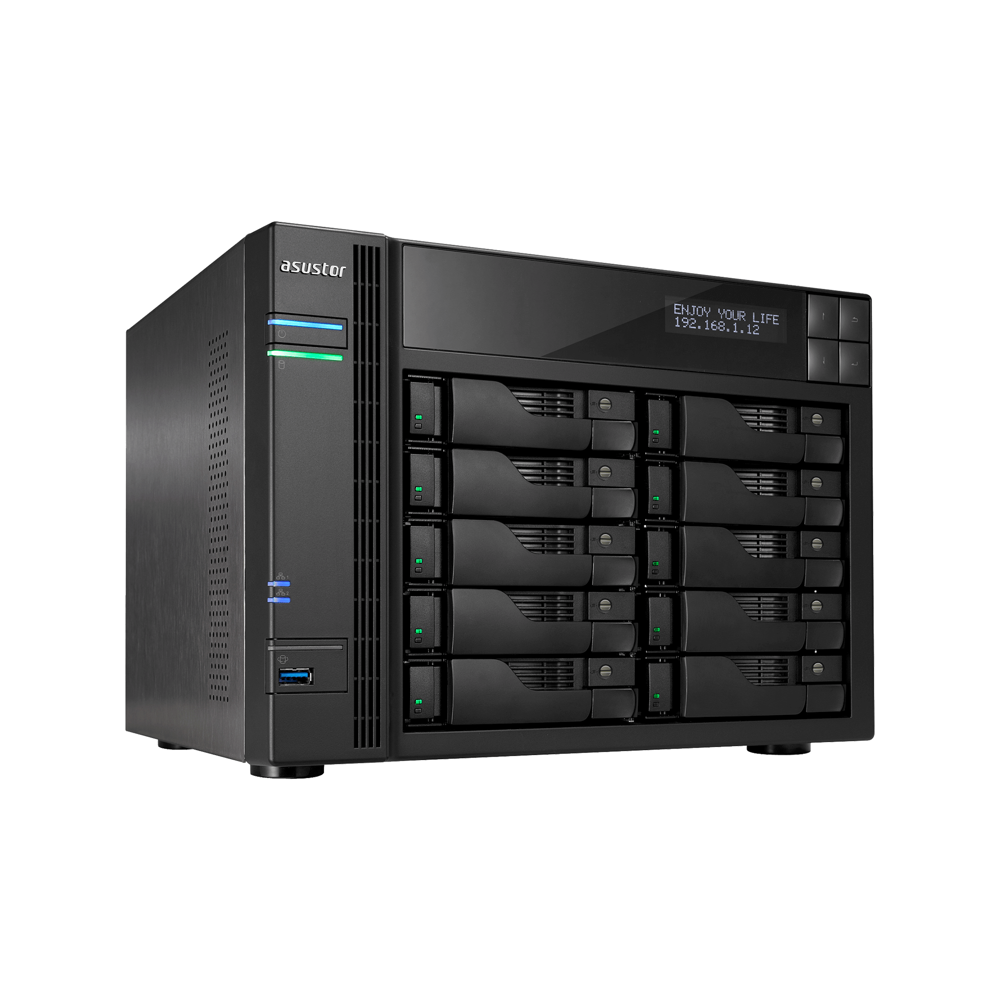 外付けハードディスク・ドライブ ASUSTOR AS7010T NAS AS7010T | ASUSTOR(アサスター) NASケース 70シリーズ 10ベイ