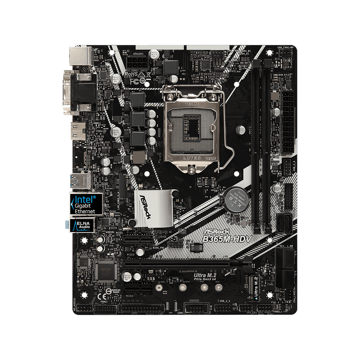 Asrock MicroATX マザーボード B365M-HDV LGA1151