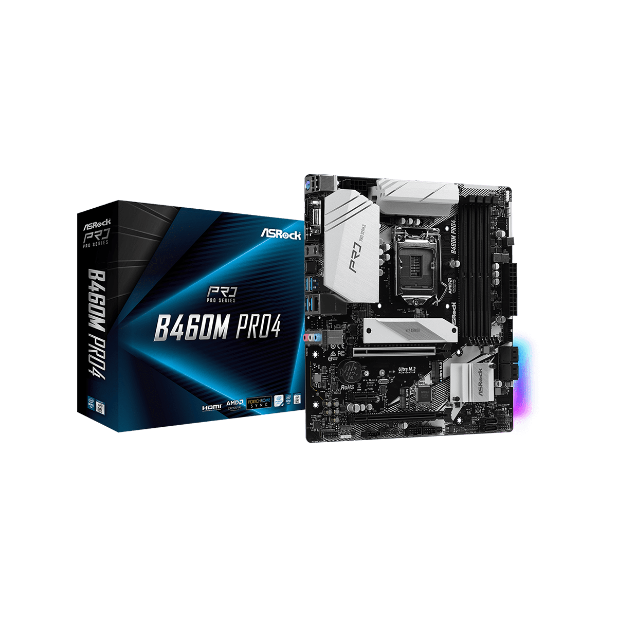B460M Pro4 | ASRock(アスロック) LGA 1200 Intel B460 MicroATX 