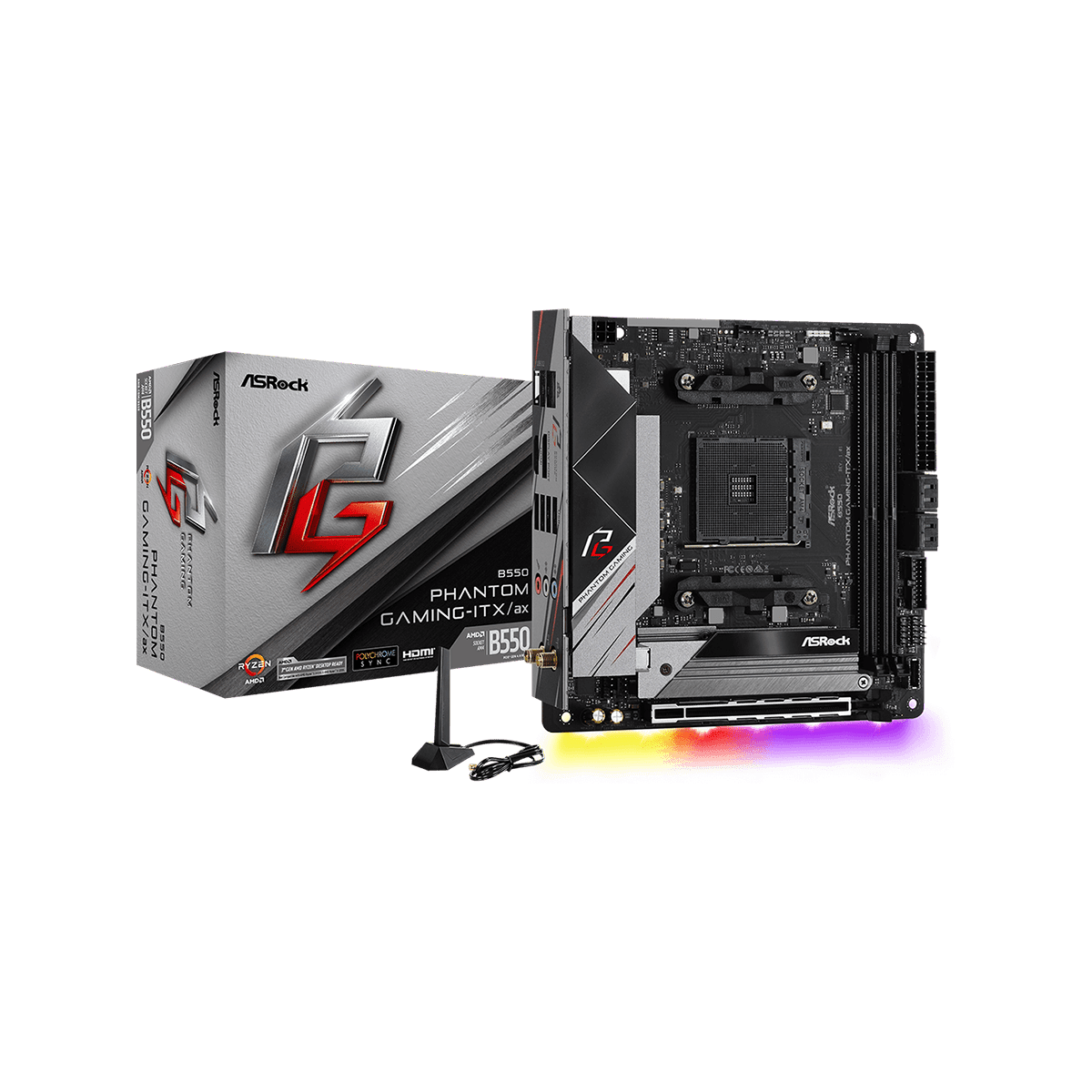 B550 Phantom Gaming-ITX/ax | ASRock(アスロック) Socket AM4 AMD B550 Mini-ITX  マザーボード | CFD販売株式会社 CFD Sales INC.