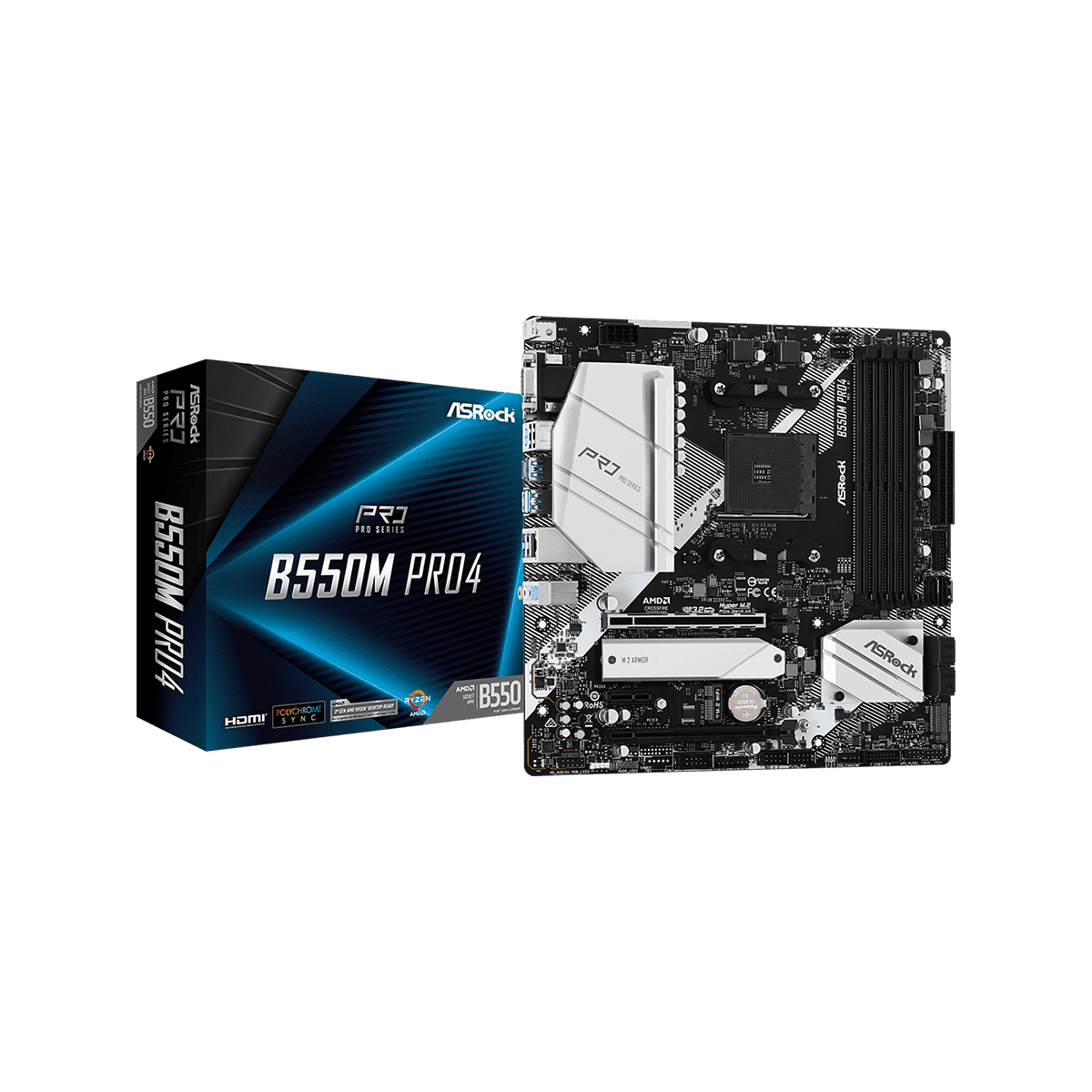 【あすつく】 B550M Pro4 MicroATX B550 AMD AM4 Socket ASRock(アスロック) | マザーボード