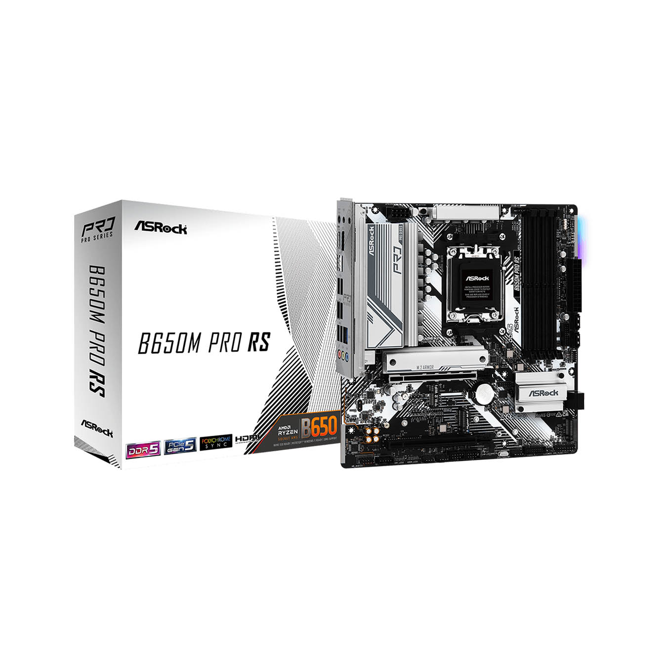 ASRock(アスロック) Socket AM5 AMD B650 Micro ATX マザーボード B650M Pro RS