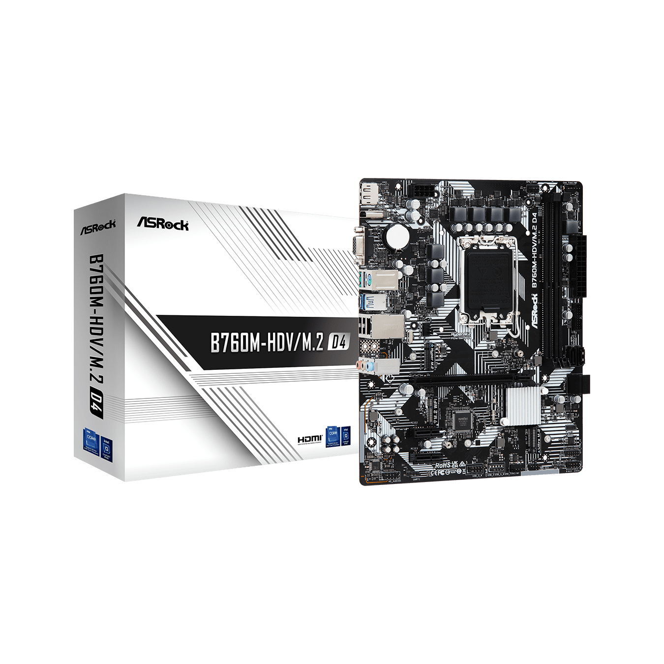 ASRock(アスロック) LGA1700 Intel B760 Micro ATX マザーボード B760M-HDV/M.2 D4