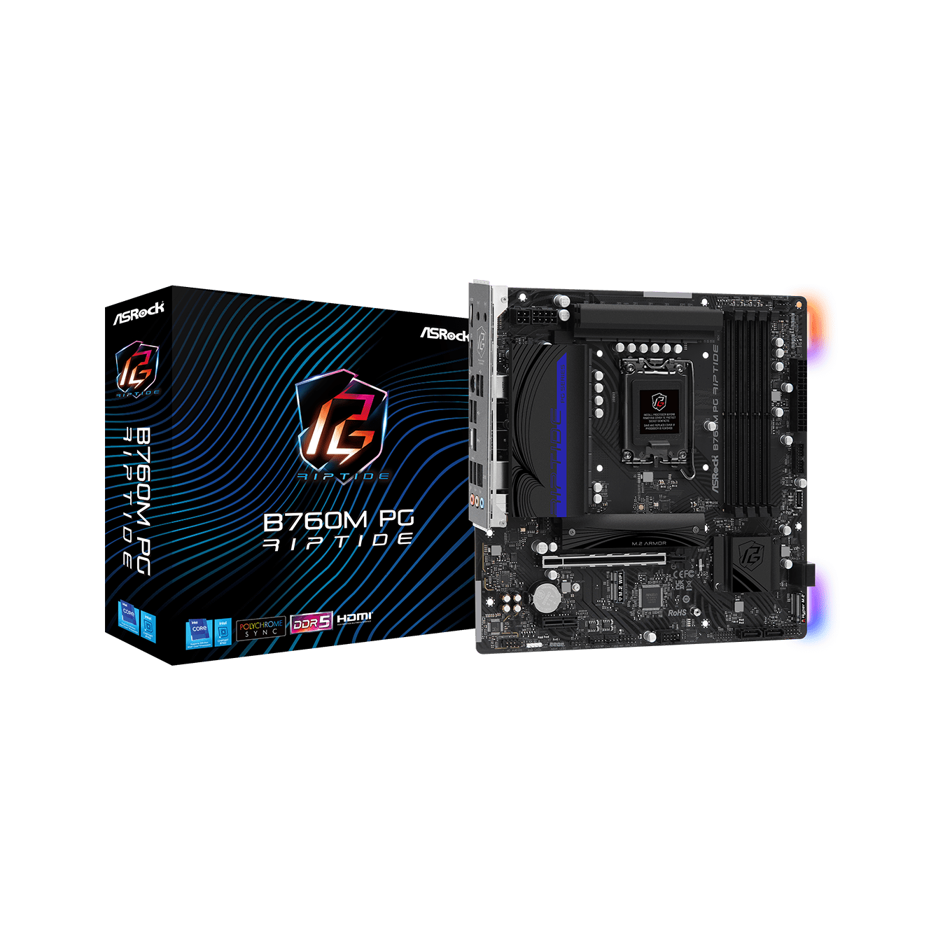 【在庫限り】ASRock(アスロック) LGA1700 Intel B760 Micro ATX マザーボード B760M PG Riptide