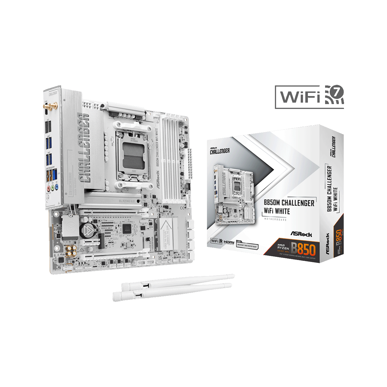 B850M Challenger WiFi White | B850M Challenger WiFi White | ASRock