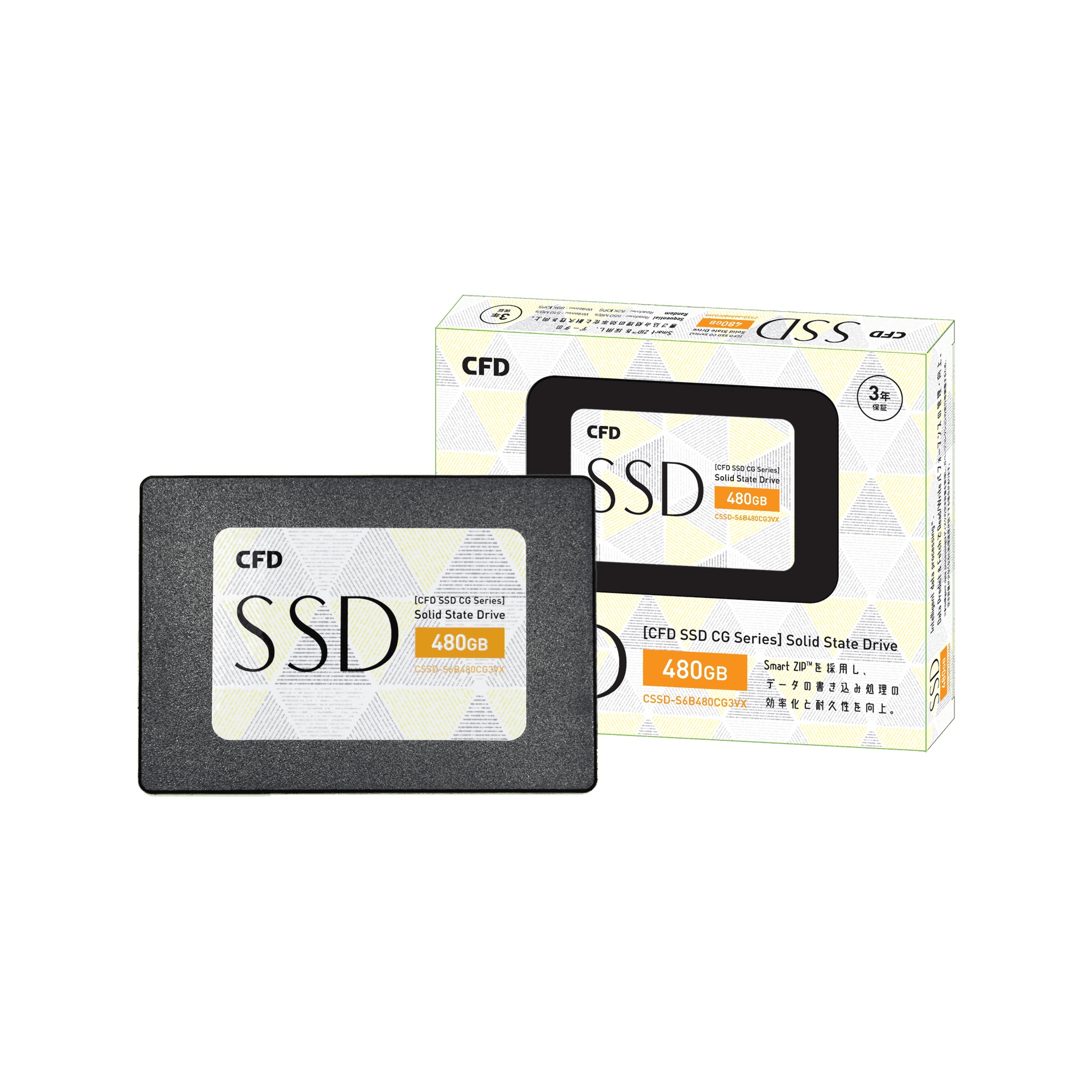 CSSD-S6B480CG3VX | CFD CG3VX SATA接続 2.5型SSD 480GB | CFD販売株式 ...