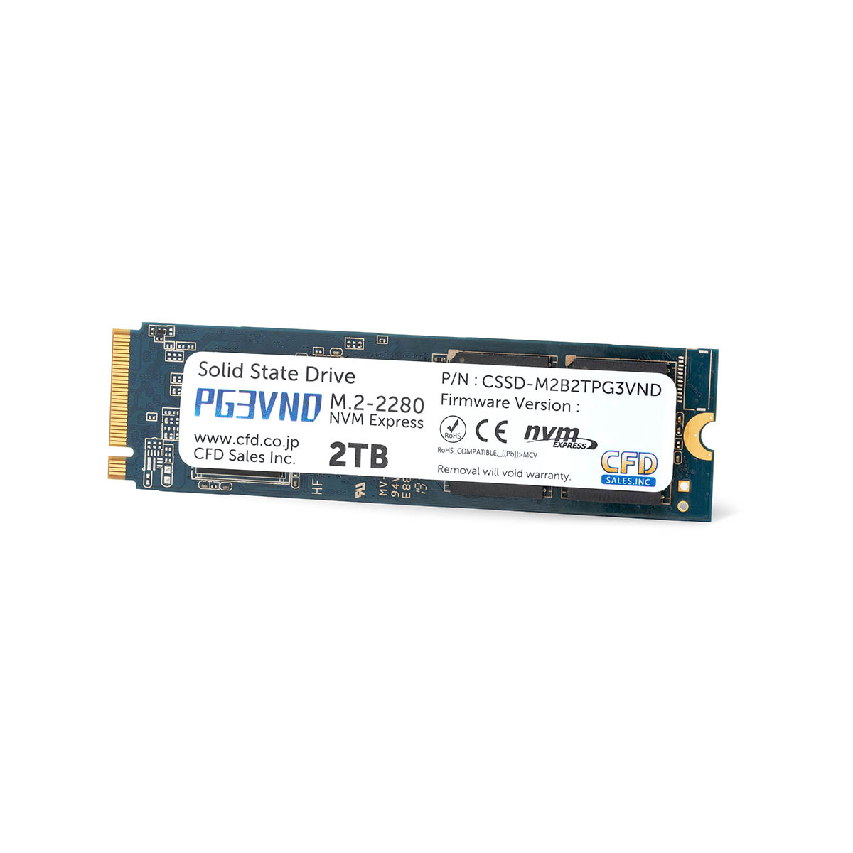 CFD販売 内蔵SSD M.2 2280 NVMe PCI-E Gen.4 x 4(NVMe 1.3) PG3VNFシリーズ 2TB CSS