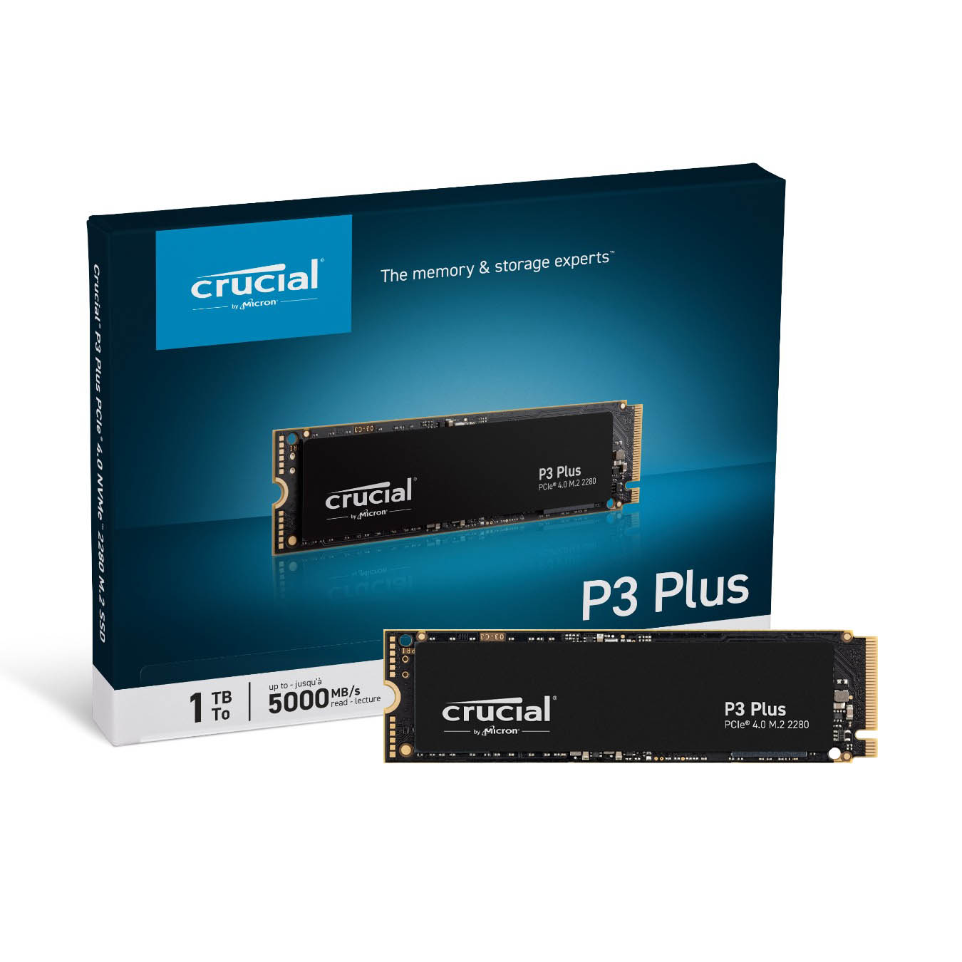 CT1000P3PSSD8JP | Crucial P3 Plus ミドルレンジ M.2 Gen4 NVMe接続