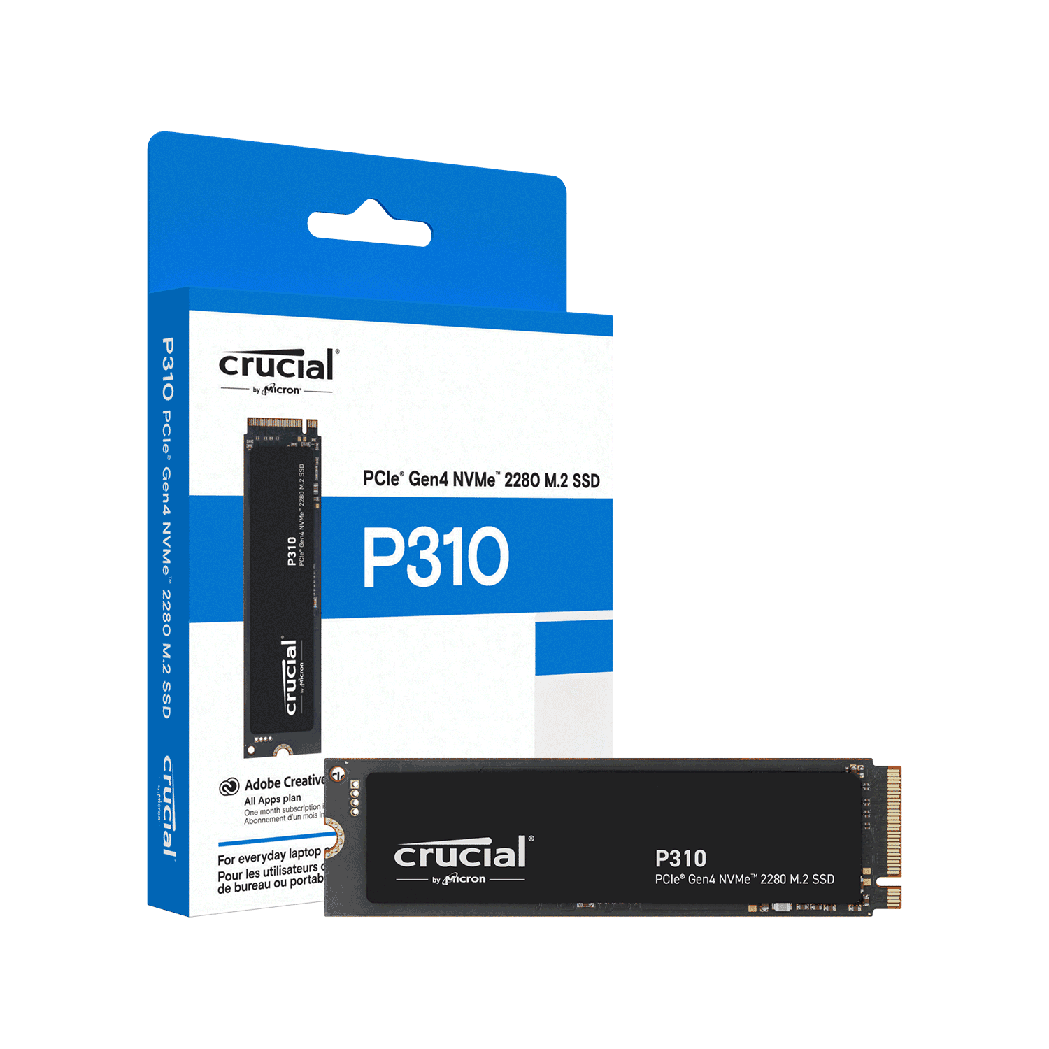 Crucial P310 M 2 2280 Read 7 100MB s PCIe Gen4x4 NVMe SSD 1TB 