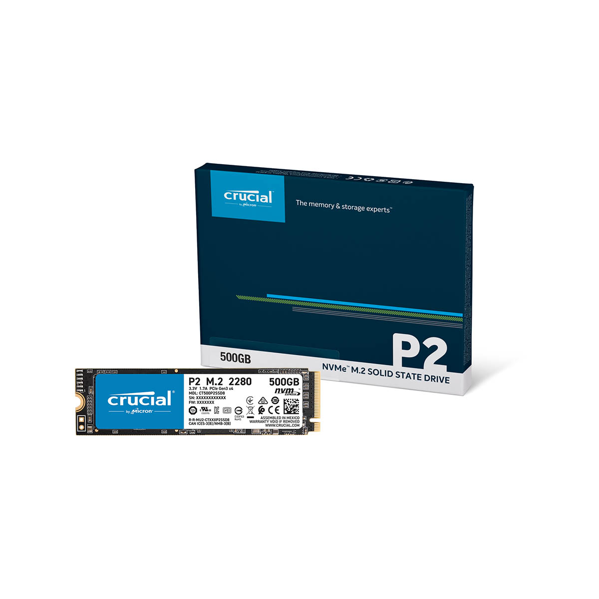 Crucial P2 NVMe PCle2280 M.2SSD 1TB