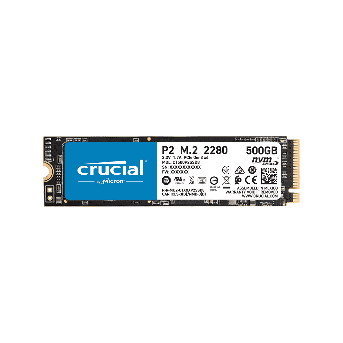 CT500P2SSD8JP | Crucial P2 M.2 NVMe接続SSD 500GB | CFD販売 CT500P2SSD8JP | Crucial P2 M.2 NVMe接続SSD 500GB | CFD販売