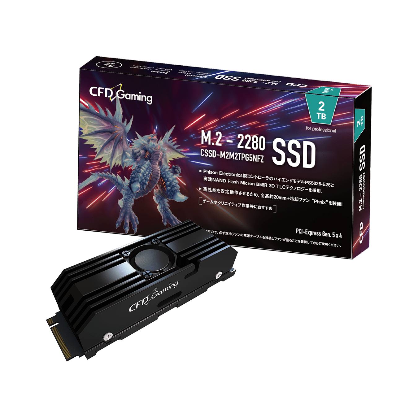 CFD Gaming PG5NFZ M 2 SSD 2TB CSSD M2M2TPG5NFZ PC 