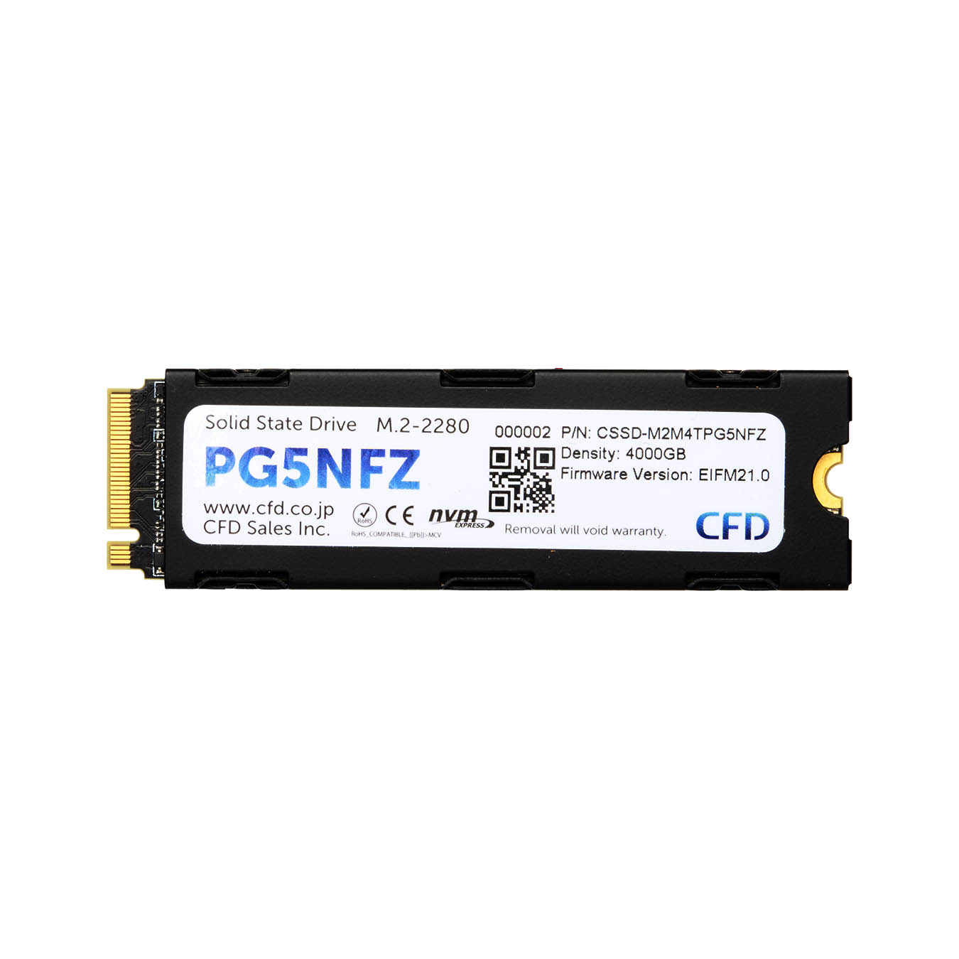 CSSD-M2M4TPG5NFZ | CFD Gaming PG5NFZ シリーズ M.2接続 SSD 4TB