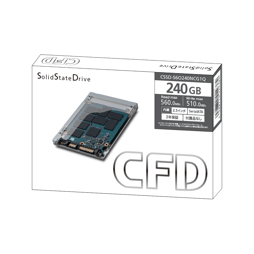 CFD 2.5インチ SSD CSSD-S6O240NCG1Q 240GB CSSD-S6O240NCG1Q | CFD S6ONCG1Q シリーズ SATA接続 SSD 240GB | CFD