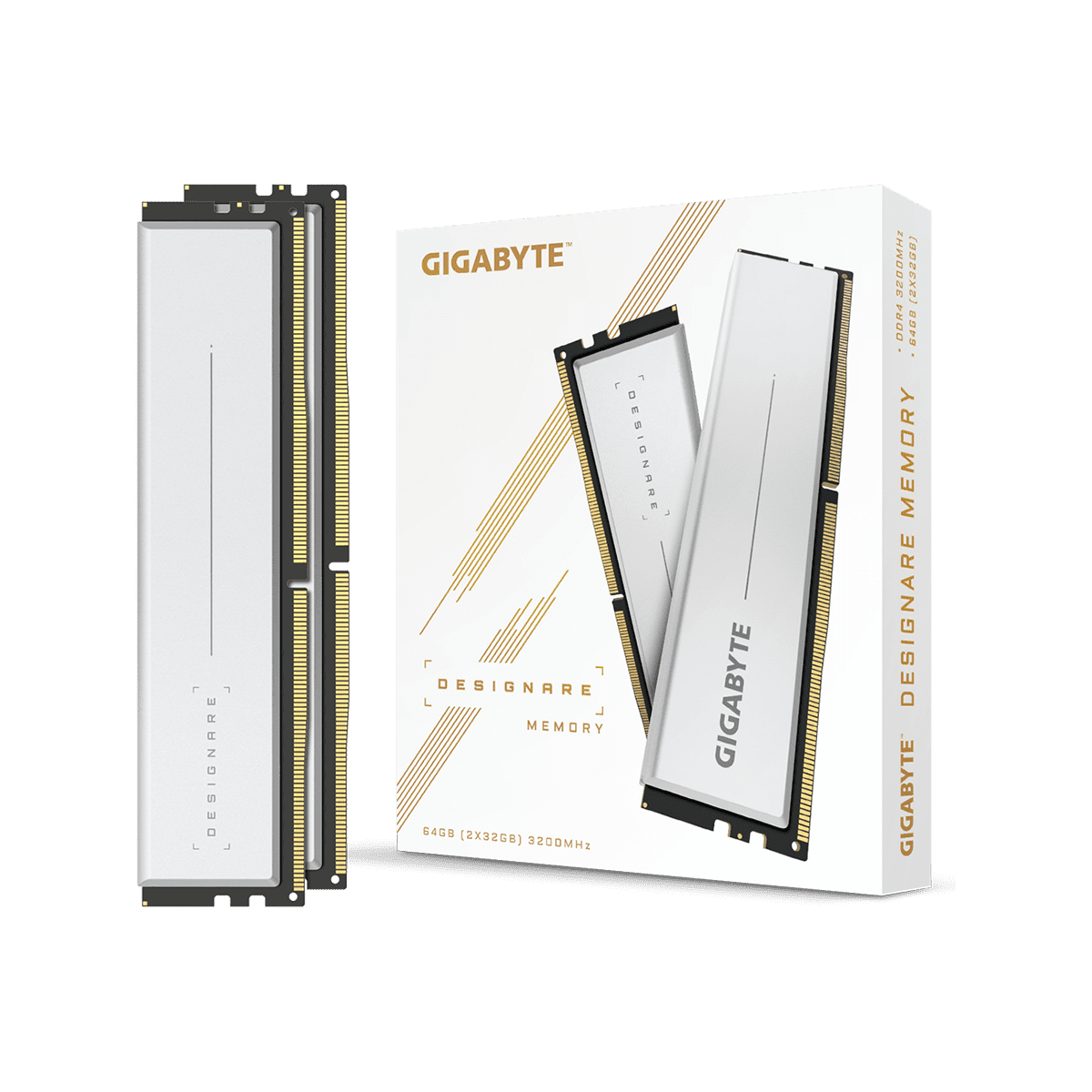 DESIGNARE 3200MHz 64GB(32GBx2) GIGABYTE DDR4-3200 デスクトップ用メモリ 32GBx2  (Heatsink搭載) CFD販売株式会社 CFD Sales INC.