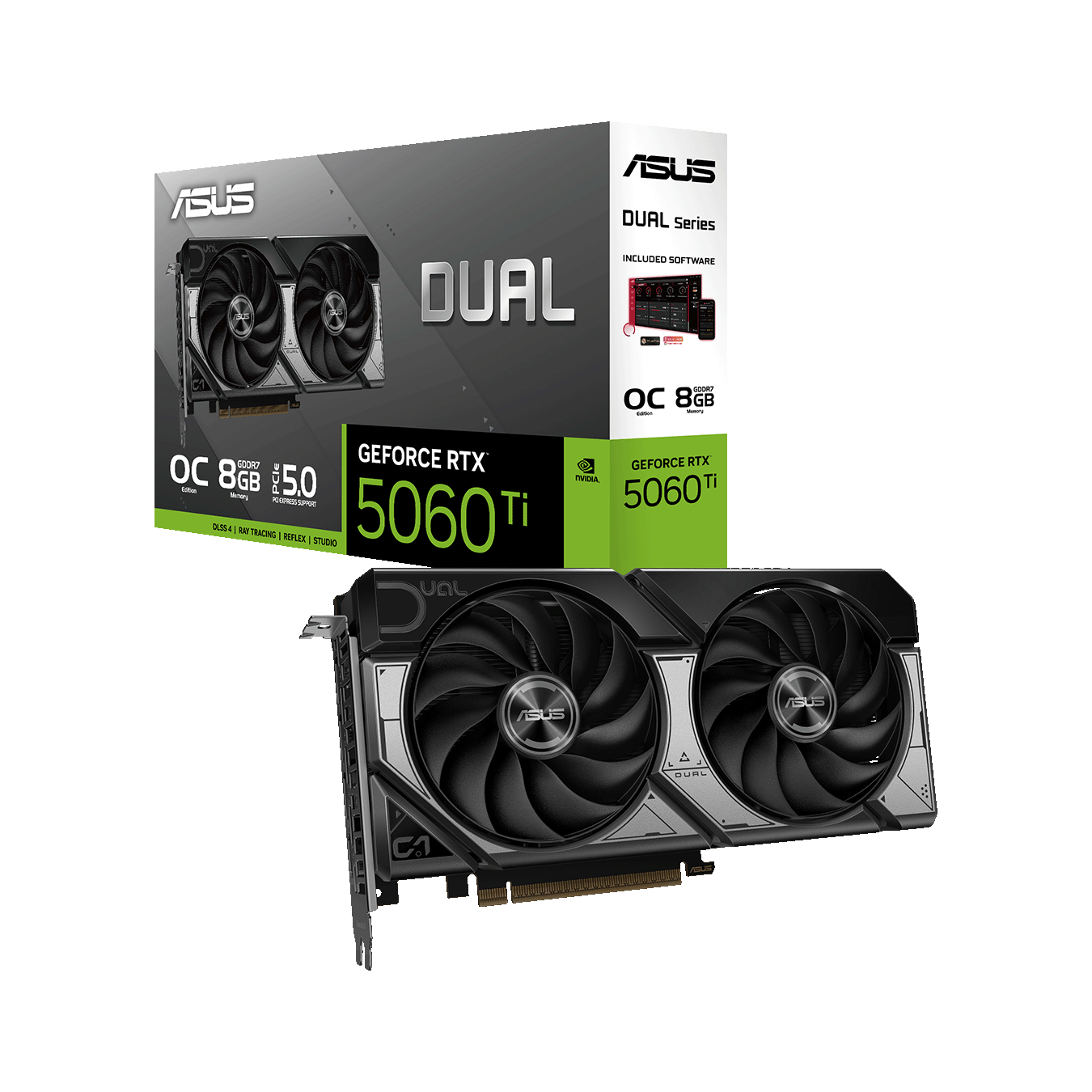 ASUS(エイスース) NVIDIA GeForce RTX 5060 Ti オーバークロック グラフィックボード (VRAM 8GB) DUAL-RTX5060TI-O8G
