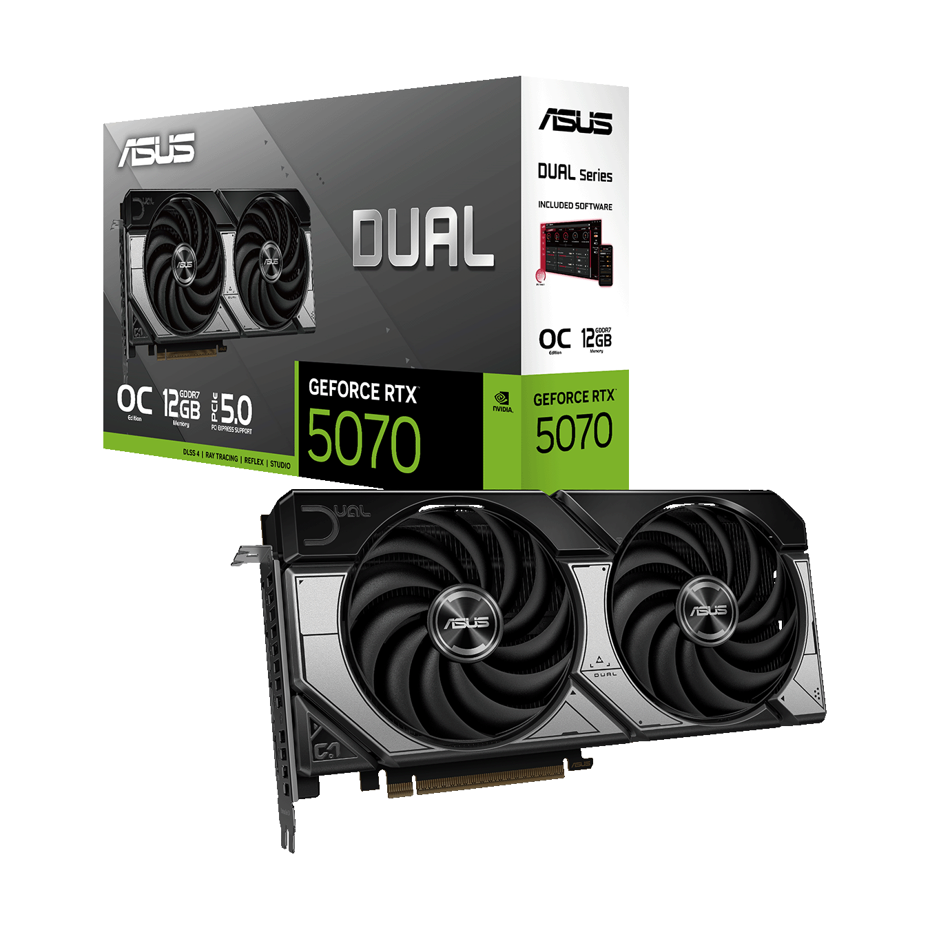 ASUS(エイスース) NVIDIA GeForce RTX 5070 デュアルファン搭載 グラフィックボード DUAL-RTX5070-O12G