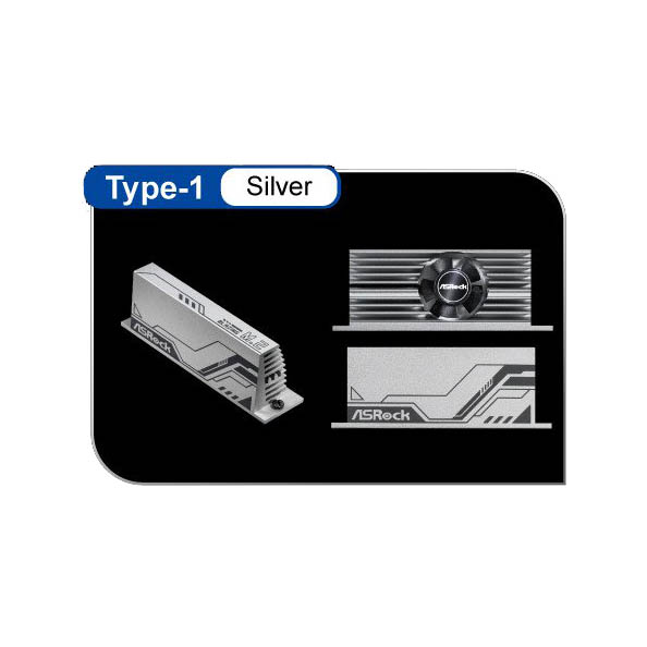 【超目玉枠】 FAN M.2 SINK TYPE-1 (Silver) | ASRock(アスロック マザーボード