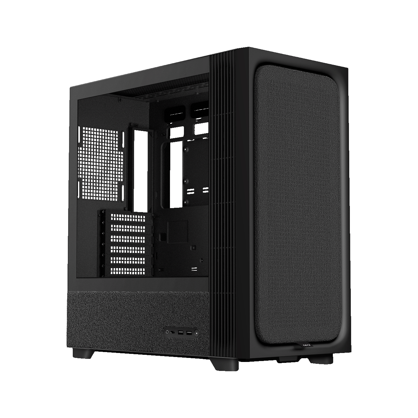 TRYX (トライエックス) FLOVA F50 シリーズ ATXマザーボード対応 ファブリック素材採用 タワー型PCケース (ブラック) C-F500F-FM1E-G0K