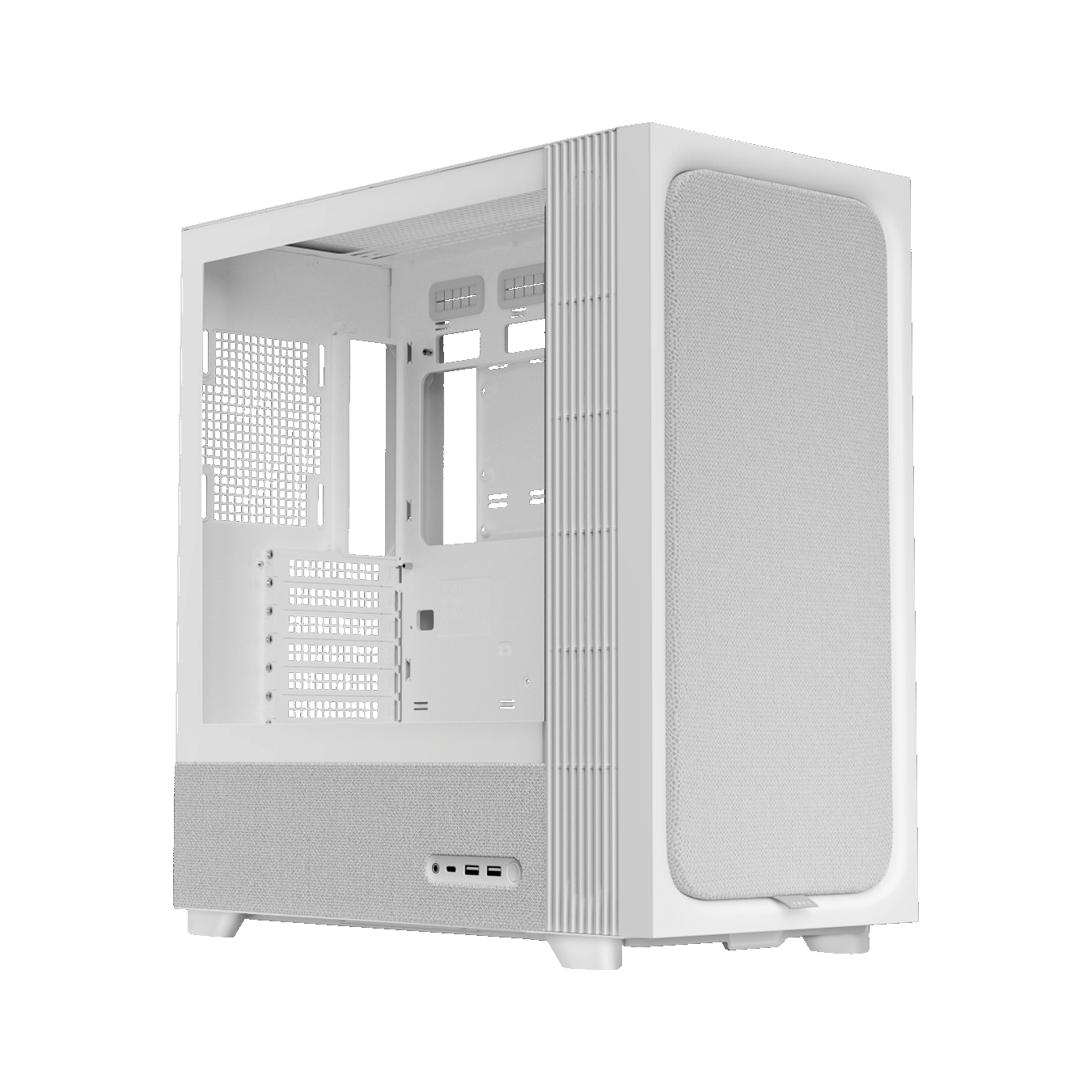 TRYX (トライエックス) FLOVA F50 シリーズ ATXマザーボード対応 ファブリック素材採用 タワー型PCケース (ホワイト) C-F500F-FM1E-G0W