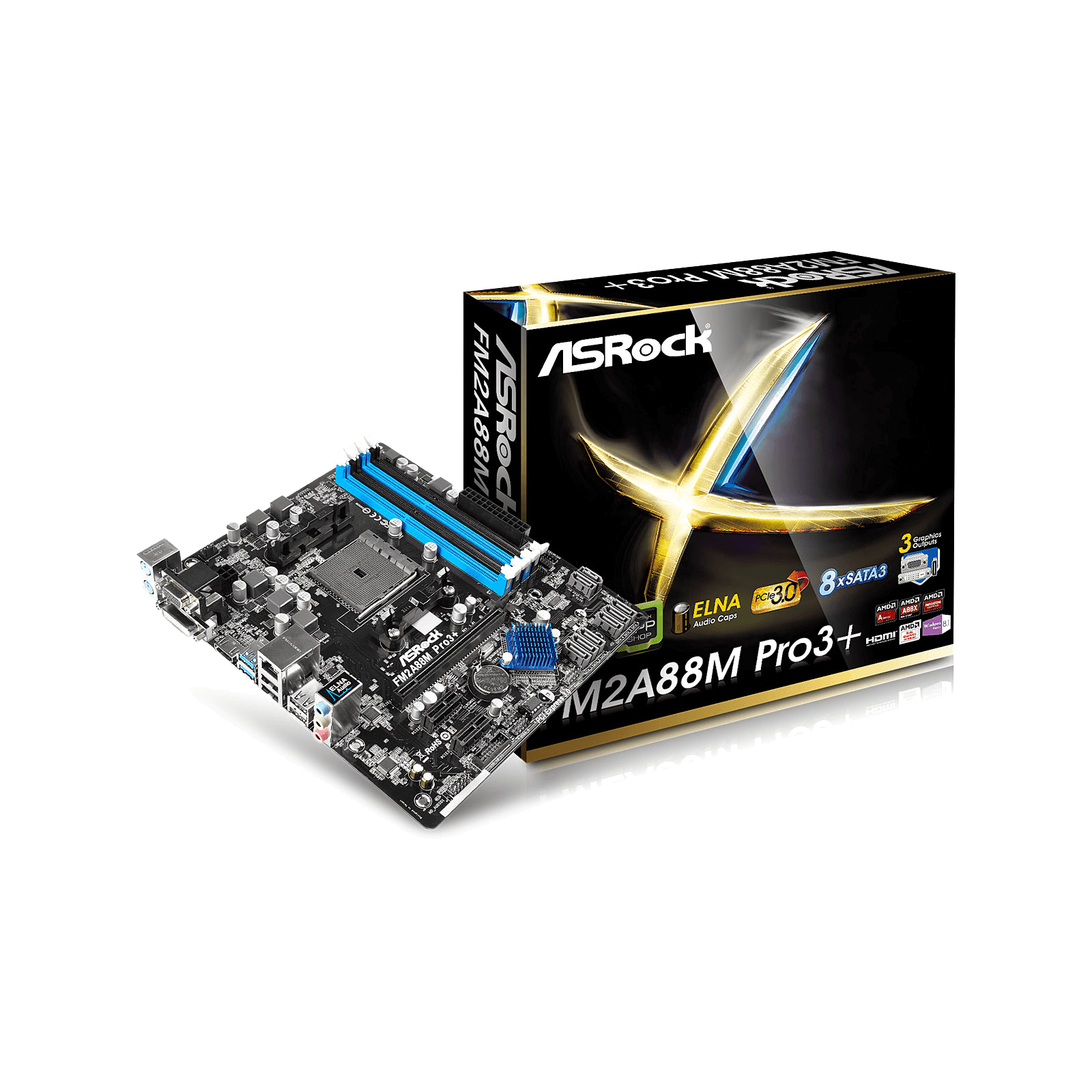 FM2A88M Pro3+ | ASRock(アスロック) FM2+/FM2 A88X MicroATX