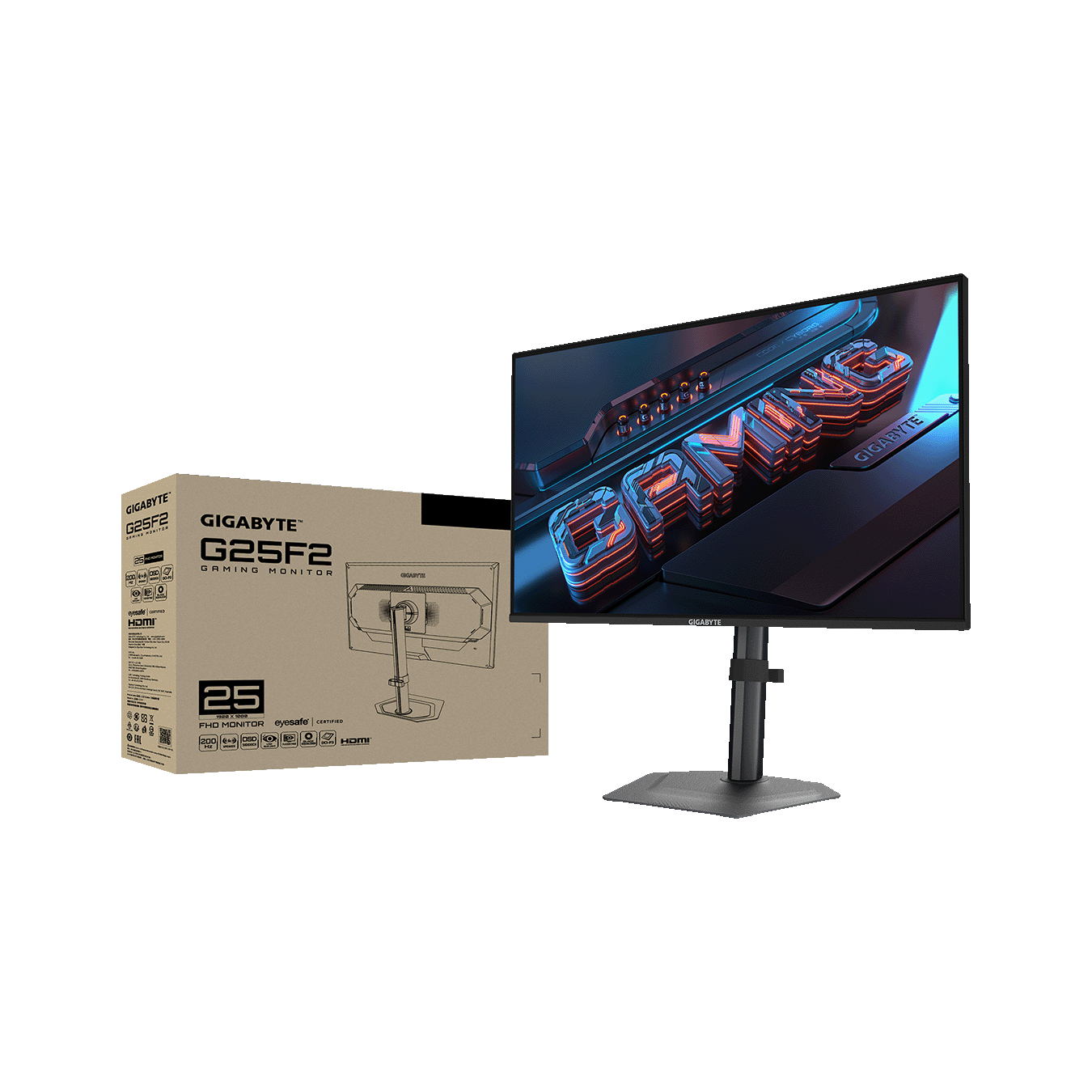GIGABYTE(ギガバイト) 24.5インチ FHD(1920×1080) 液晶 ゲーミングディスプレイ/モニター GIGABYTE G25F2