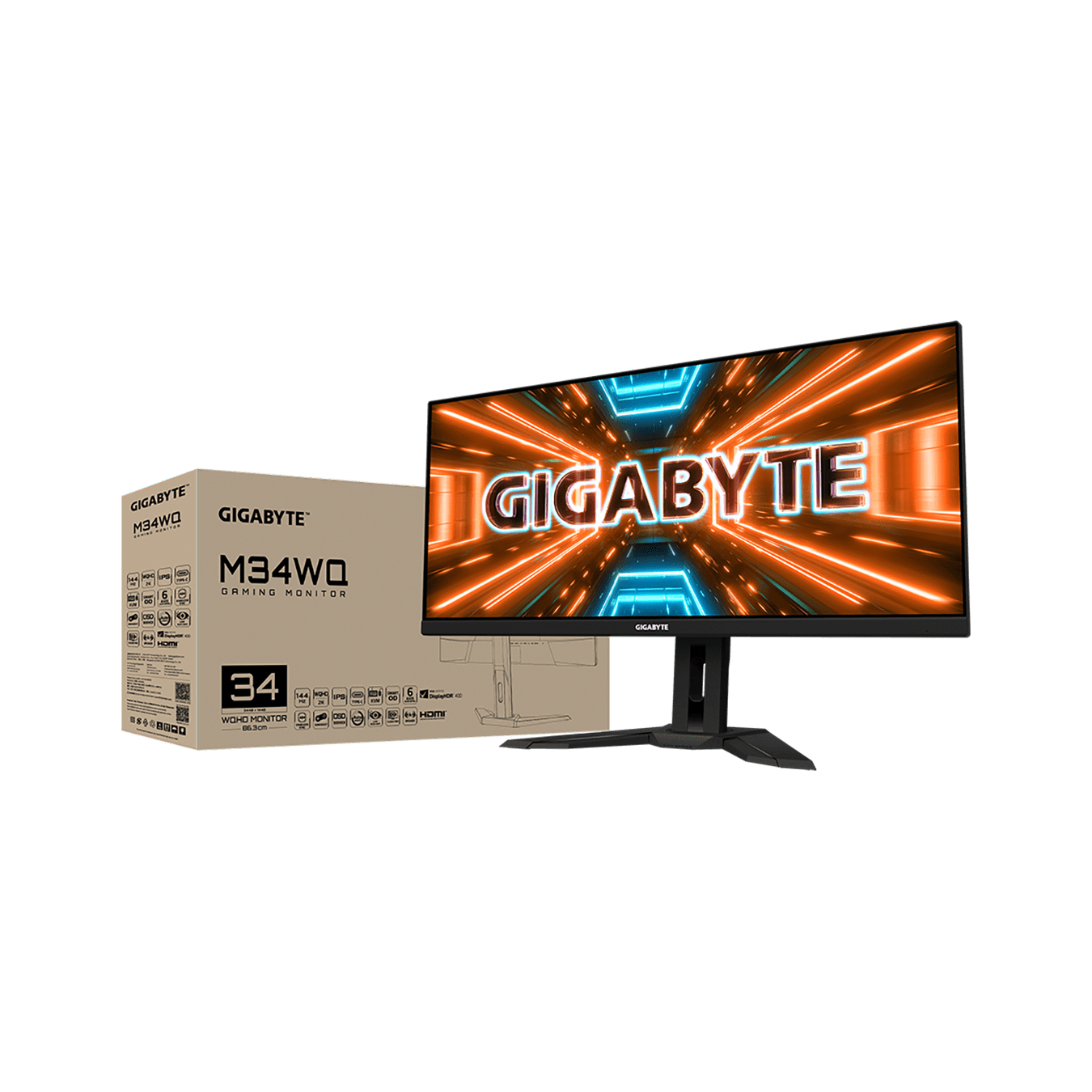 GIGABYTE M34WQ | GIGABYTE 34型 UWQHD ゲーミングディスプレイ