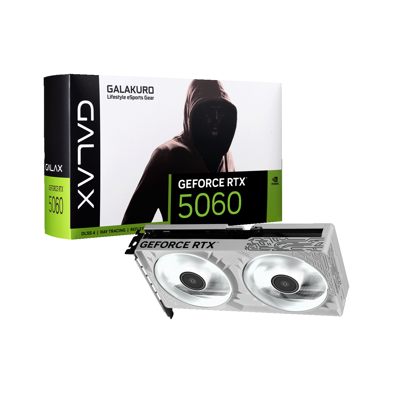 玄人志向 NVIDIA GeForce RTX 5060 ホワイトカラーデュアルファン搭載 グラフィックボード GK-RTX5060-E8GB/WHITE/DF