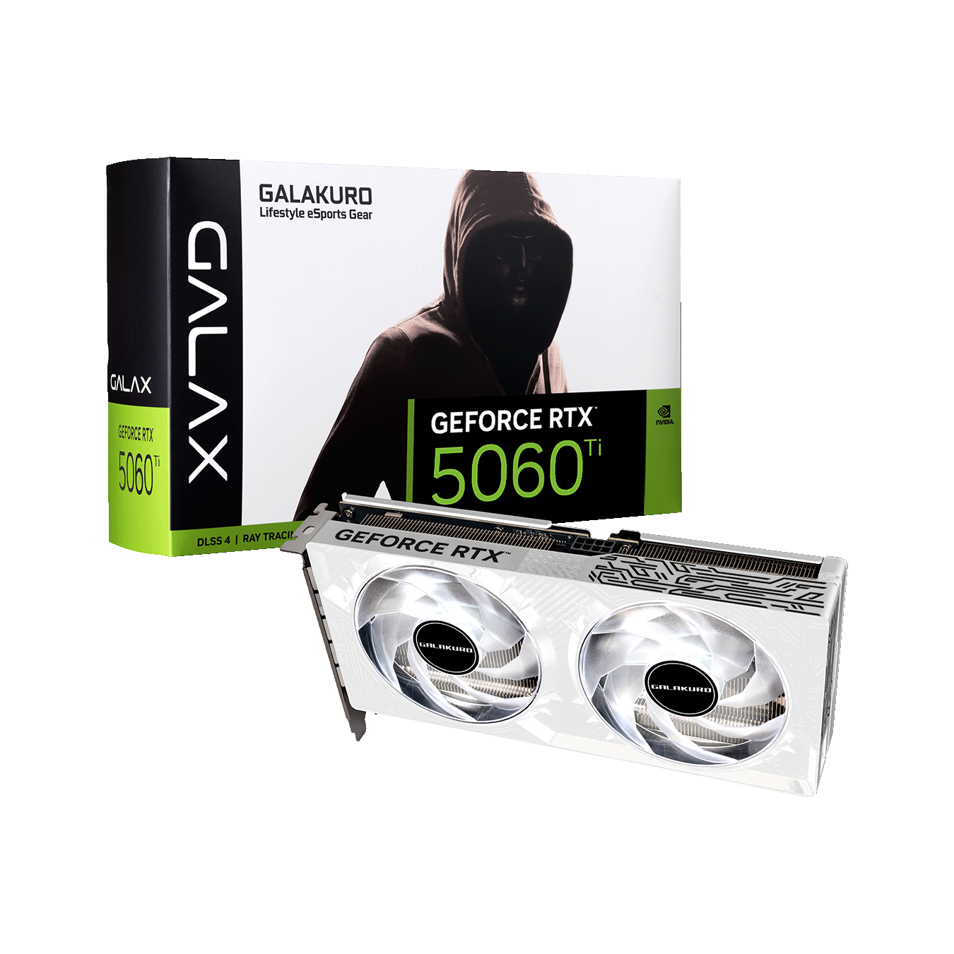 玄人志向　NVIDIA GeForce RTX5060Ti GDDR7 8GBメモリ搭載　GK-RTX5060Ti-E8GB/WHITE/DF/V2