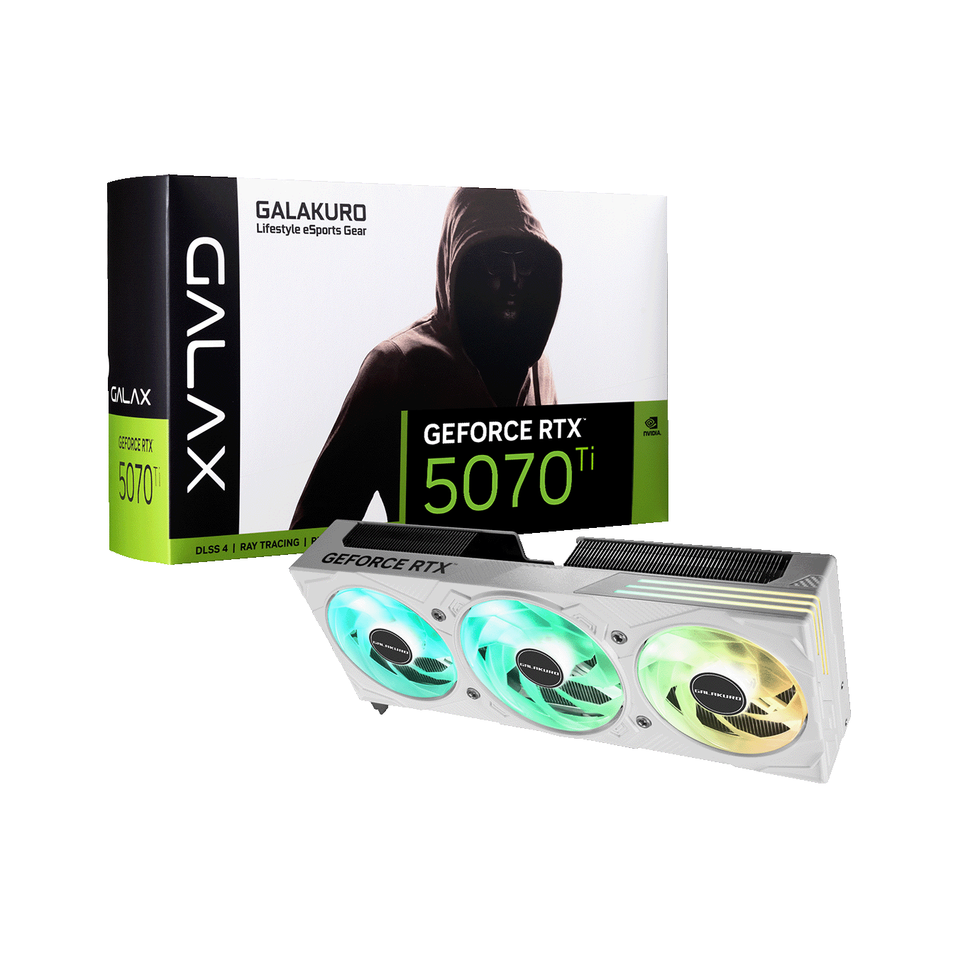 NVIDIA GeForce RTX5070Ti GDDR7 16GBメモリ搭載　GK-RTX5070Ti-E16GB/WHITE/TP2