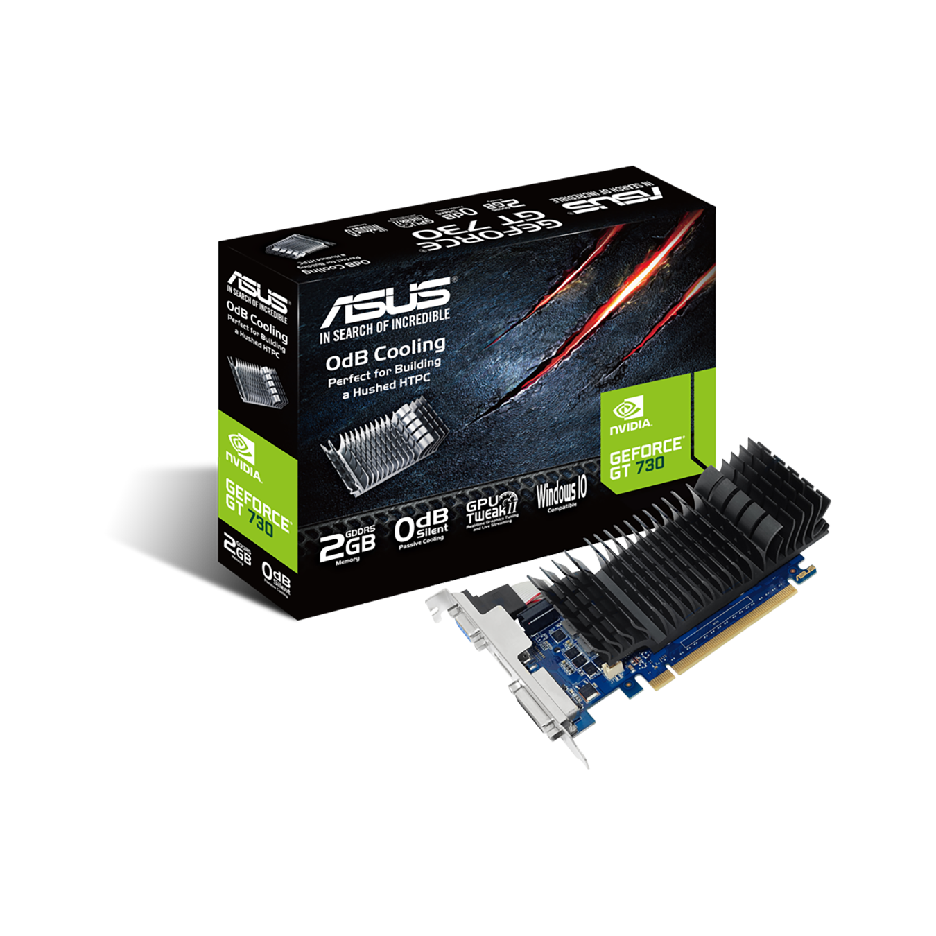 【在庫限り】ASUS NVIDIA GeForce GT 730 搭載 ファンレス グラフィックボード　GT730-SL-2GD5-BRK