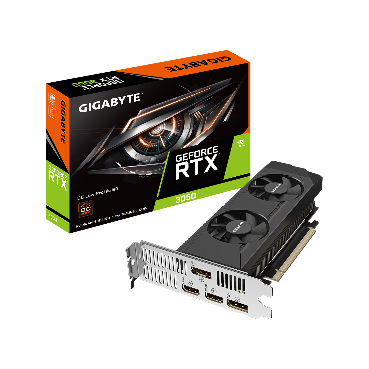 GIGABYTE(ギガバイト) NVIDIA GeForce RTX 3050 搭載 ロープロファイル オーバークロック グラフィックボード GV-N3050OC-6GL