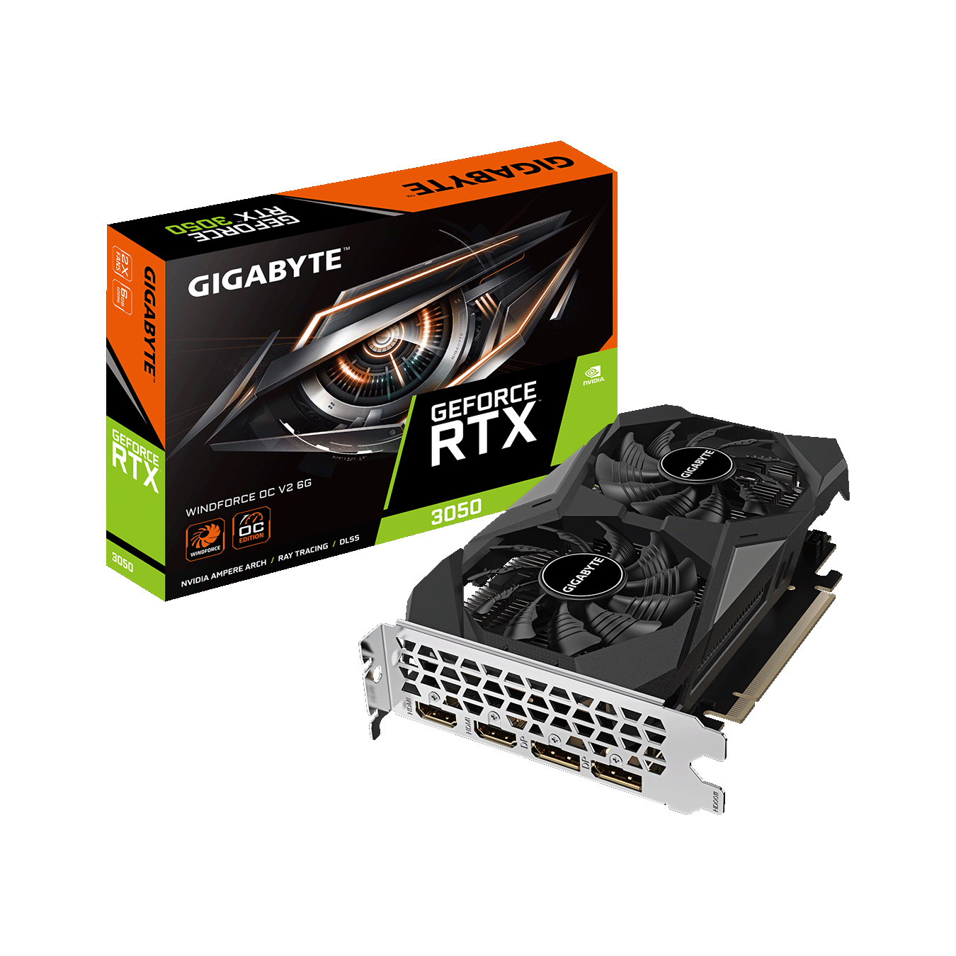 GIGABYTE NVIDIA GeForce RTX 3050 デュアルファン搭載 オーバークロック グラフィックボード　GV-N3050WF2OCV2-6GD