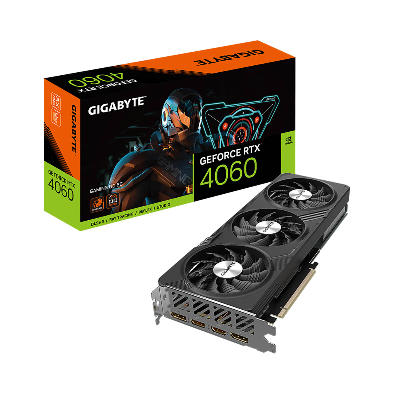 GIGABYTE(ギガバイト) NVIDIA GeForce RTX 4060 搭載 ゲーミングPC向け オーバークロック グラフィックボード GV-N4060GAMING OC-8GD