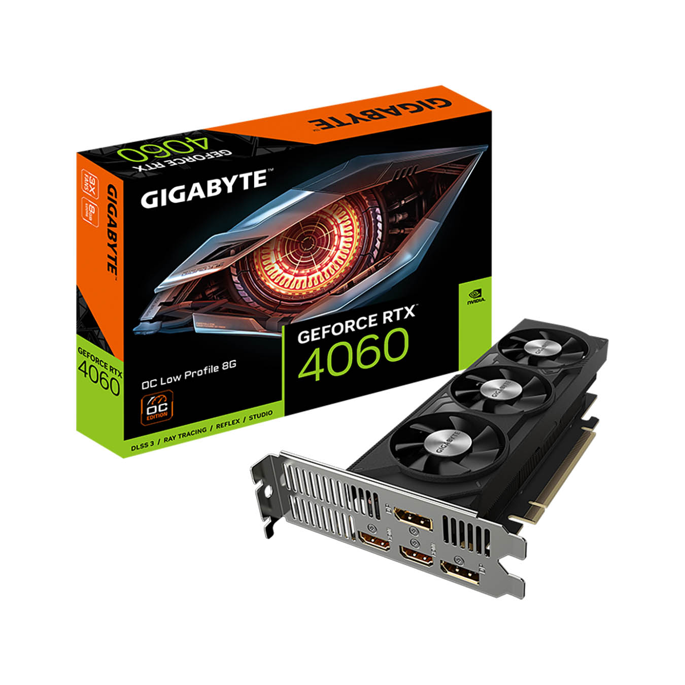 GIGABYTE(ギガバイト) NVIDIA GeForce RTX 4060 搭載 ロープロファイル オーバークロック グラフィックボード GV-N4060OC-8GL
