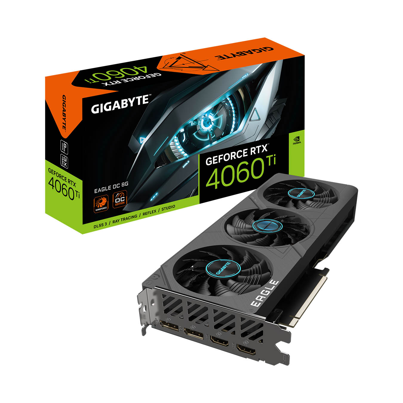 【販売終了】GIGABYTE(ギガバイト) NVIDIA GeForce RTX 4060 Ti 搭載 グラフィックボード GV-N406TEAGLE OC-8GD