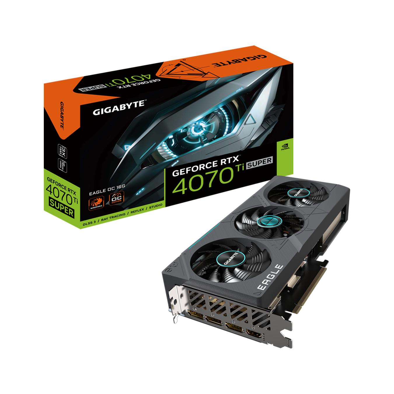 GIGABYTE(ギガバイト) NVIDIA GeForce RTX 4070 Ti Super 搭載 オーバークロック グラフィックボード GV-N407TSEAGLE OC-16GD