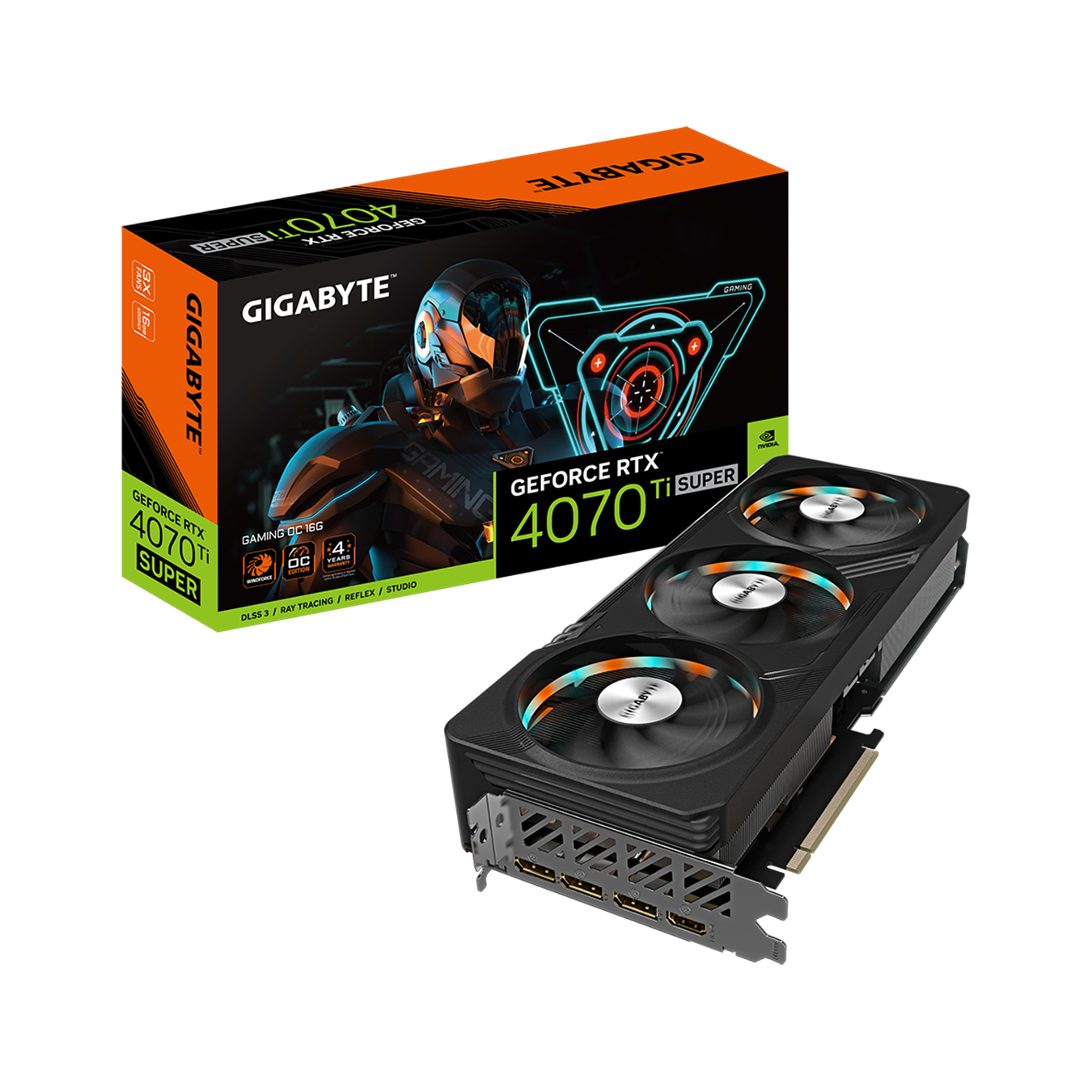 GIGABYTE(ギガバイト) NVIDIA GeForce RTX 4070 Ti Super 搭載 ゲーミングPC向け オーバークロック グラフィックボード GV-N407TSGAMING OC-16GD