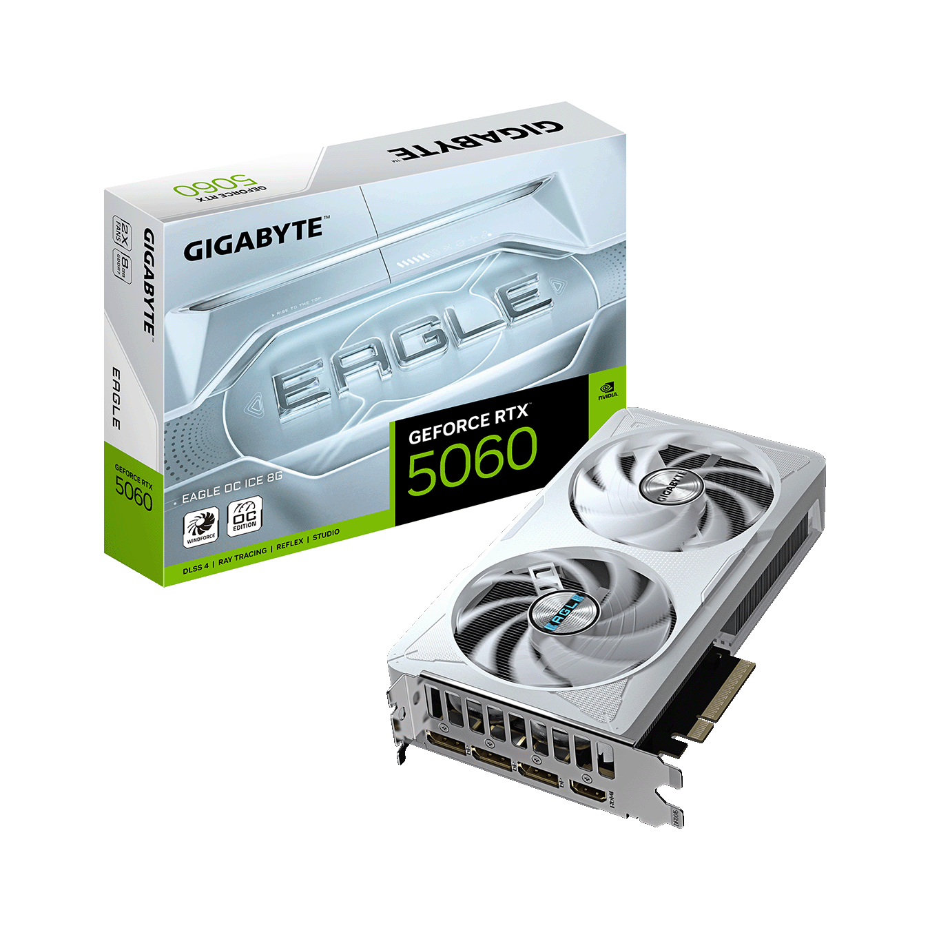 GIGABYTE　NVIDIA GeForce RTX5060 GDDR7 8GBメモリ搭載　GV-N5060EAGLEOC ICE-8GD